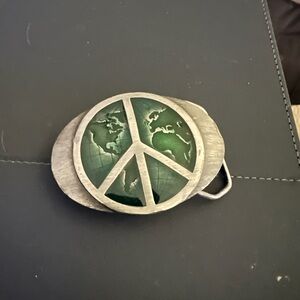 Siskiyou John Lennon vintage 1990 peace sign belt buckle